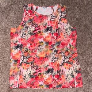 Athleta Vibrant Floral Tank Top large refined zephyr